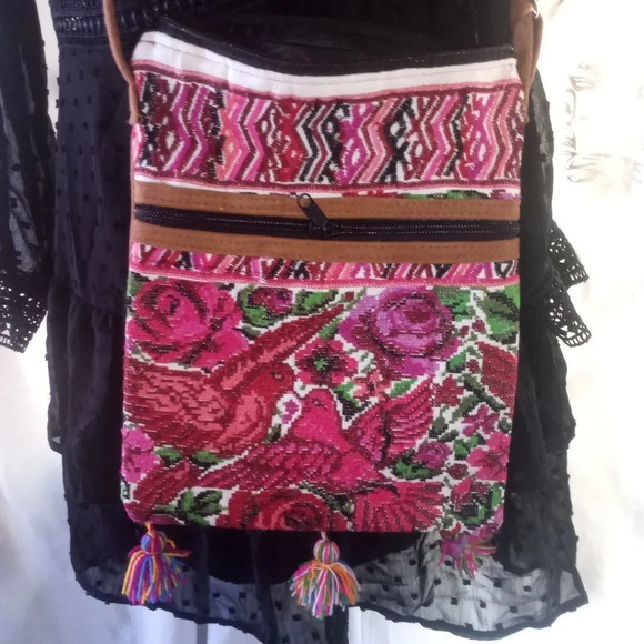 :Mexican embroidery crossbody bag (ban) - Picture 2 of 4